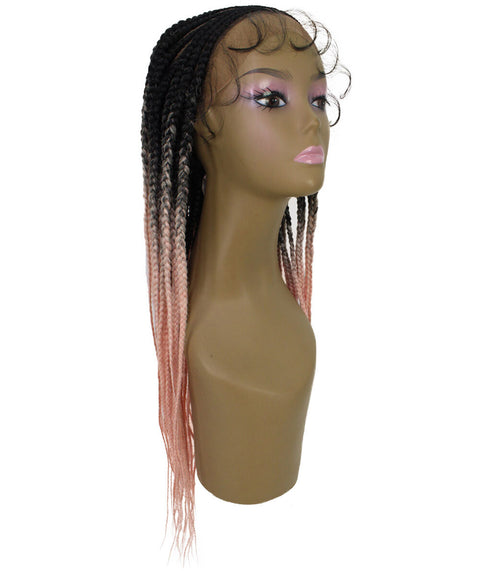 Viola Light Pink Lace Braided Wig