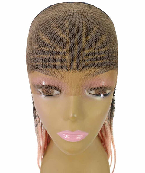 Viola Light Pink Lace Braided Wig