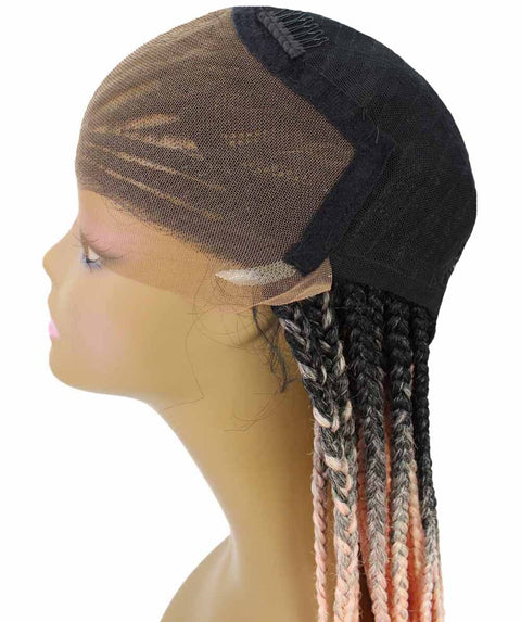 Human Hair Extension Braided Blonde Full Lace Front Wigs