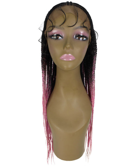 Viola Dark Pink Lace Braided Wig