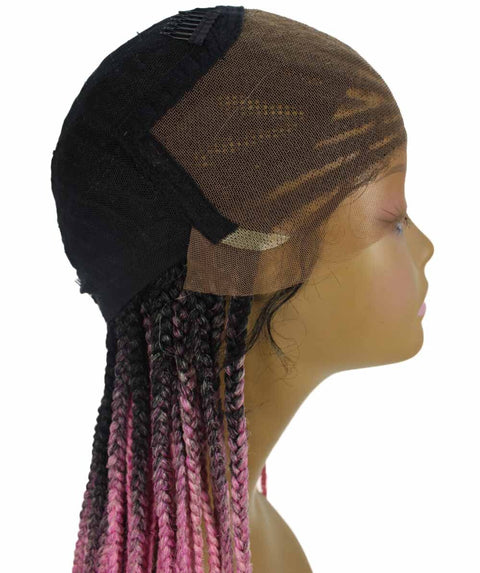 Human Hair Extension Braided Blonde Full Lace Front Wigs