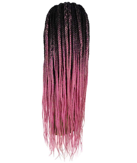 Viola Dark Pink Lace Braided Wig