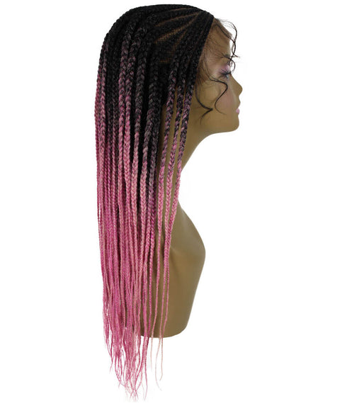 Viola Dark Pink Lace Braided Wig