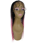 Viola Dark Pink Lace Braided Wig