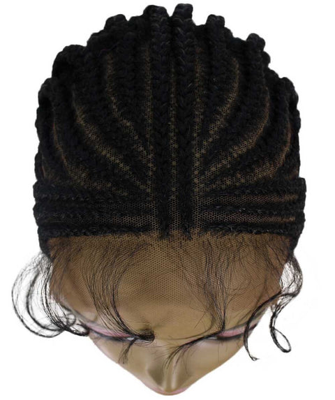 Viola Dark Pink Lace Braided Wig