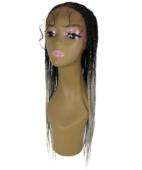 Viola Grey Ombre Lace Braided Wig