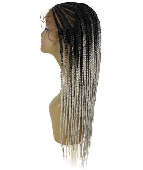 Viola Grey Ombre Lace Braided Wig