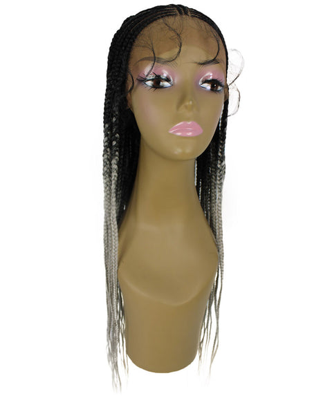 Viola Grey Ombre Lace Braided Wig