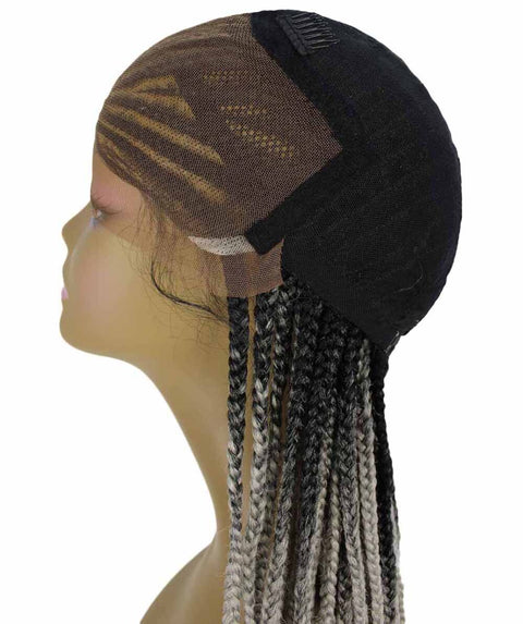 Human Hair Extension Braided Blonde Full Lace Front Wigs