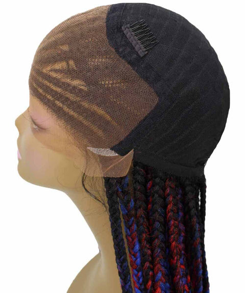 Human Hair Extension Braided Blonde Full Lace Front Wigs