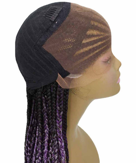 Human Hair Extension Braided Blonde Full Lace Front Wigs