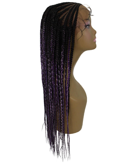 Viola Violet and Lilac Lace Braided Wig