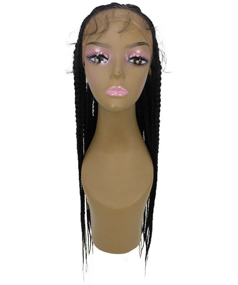 Estelita Black Cornrow Box Braided Wig