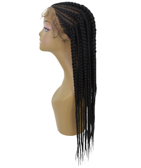 Estelita Black Cornrow Box Braided Wig