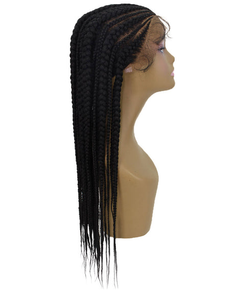 Estelita Black Cornrow Box Braided Wig