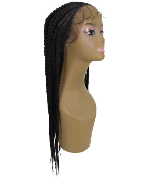 Estelita Black Cornrow Box Braided Wig