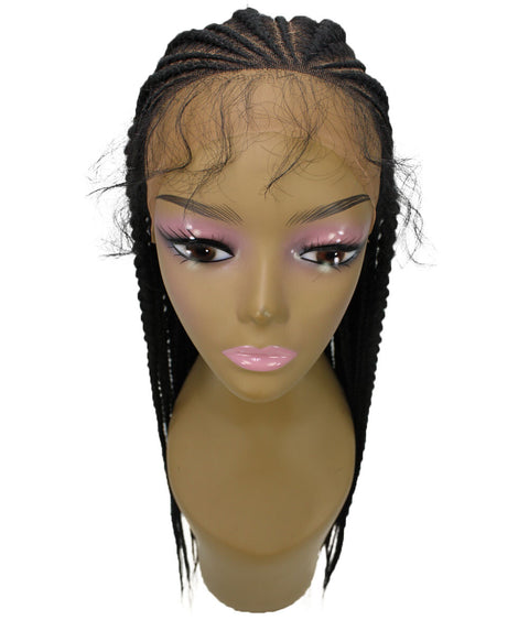 Estelita Black Cornrow Box Braided Wig