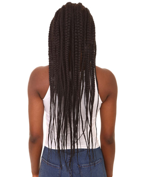 Estelita Natural Black Cornrow Box Braided Wig