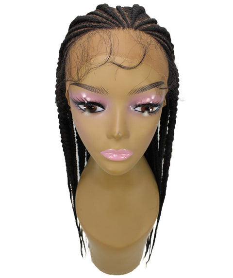 Estelita Natural Black Cornrow Box Braided Wig