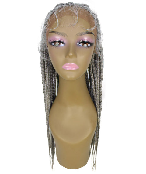 Estelita Grey Cornrow Box Braided Wig