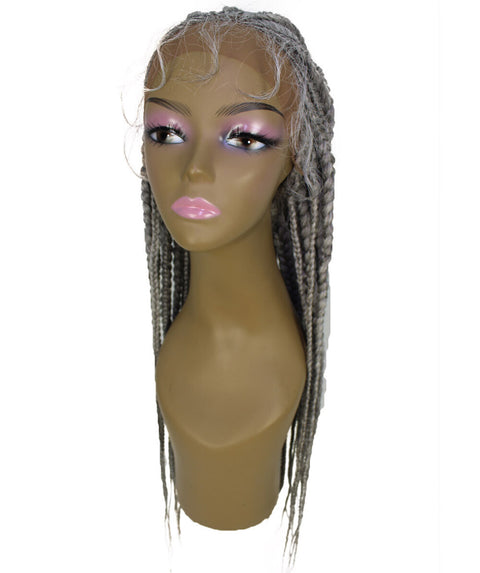 Estelita Grey Cornrow Box Braided Wig