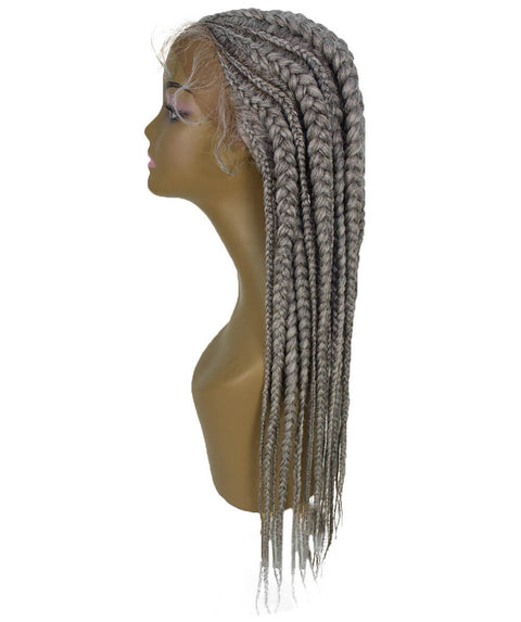 Estelita Grey Cornrow Box Braided Wig