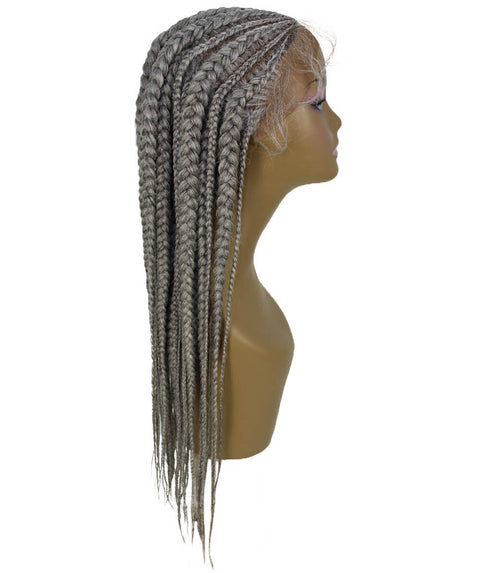 Estelita Grey Cornrow Box Braided Wig