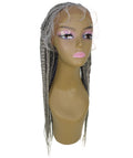 Estelita Grey Cornrow Box Braided Wig