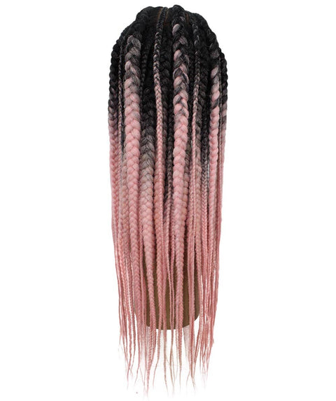 Estelita Light Pink Ombre Cornrow Box Braided Wig
