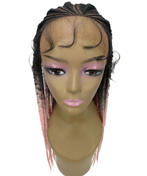 Estelita Light Pink Ombre Cornrow Box Braided Wig