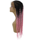 Estelita Dark Pink Ombre Cornrow Box Braided Wig