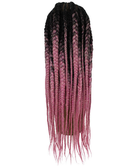 Estelita Dark Pink Ombre Cornrow Box Braided Wig