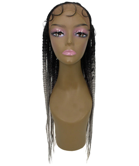 Estelita Grey Ombre Cornrow Box Braided Wig