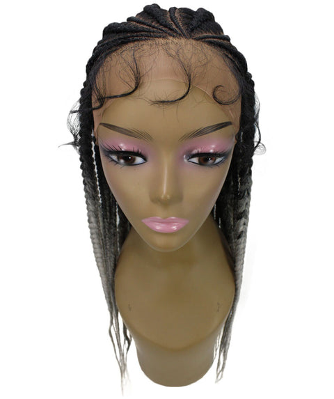 Estelita Grey Ombre Cornrow Box Braided Wig