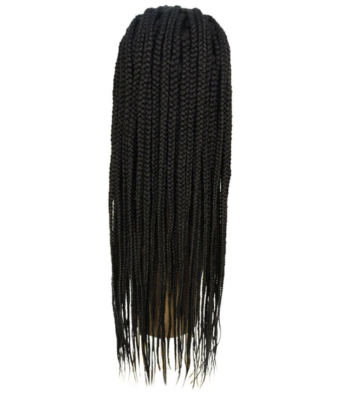 Malika Natural Black Cornrow Braided Wig