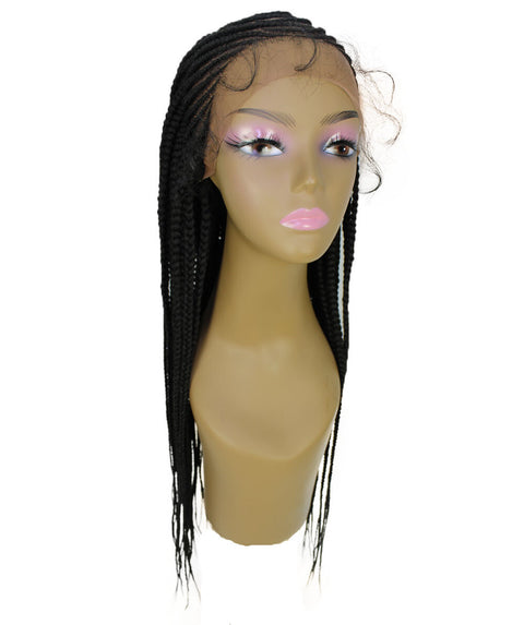 Malika Natural Black Cornrow Braided Wig