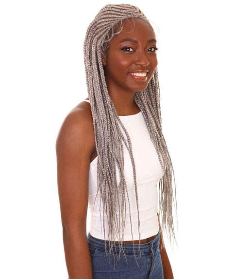 Malika Grey Cornrow Braided Wig