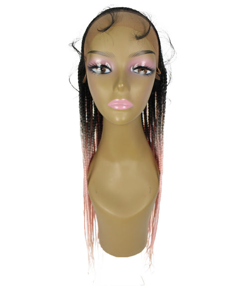 Malika Ligh Pink Ombre Cornrow Braided Wig