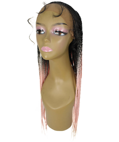 Malika Ligh Pink Ombre Cornrow Braided Wig