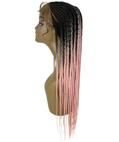 Malika Ligh Pink Ombre Cornrow Braided Wig