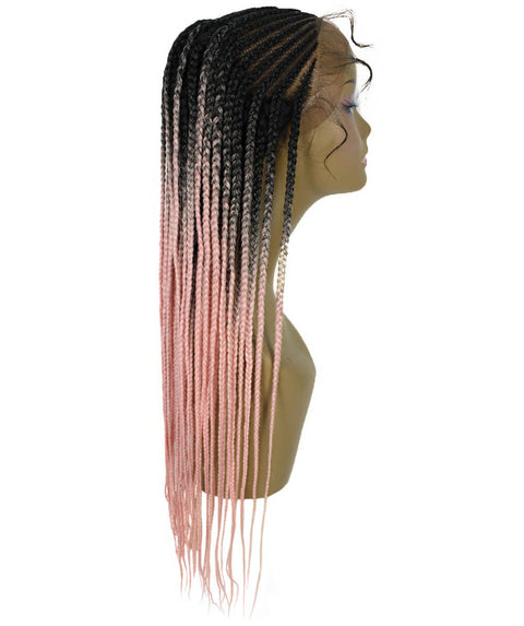 Malika Ligh Pink Ombre Cornrow Braided Wig