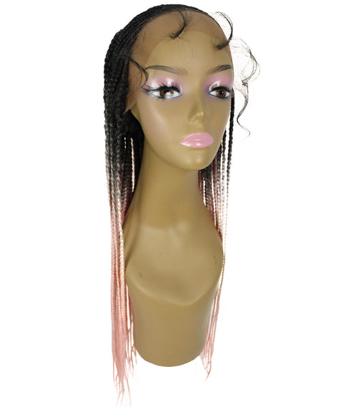 Malika Ligh Pink Ombre Cornrow Braided Wig