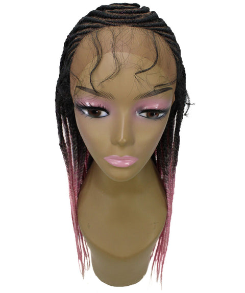 Malika Dark Pink Ombre Cornrow Braided Wig