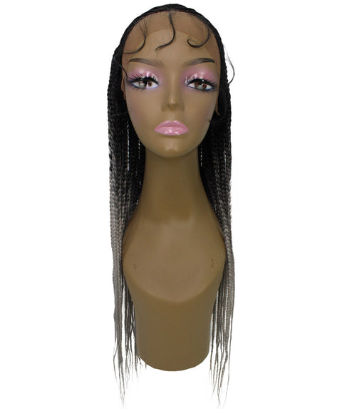Malika Grey Ombre Cornrow Braided Wig