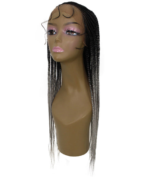 Malika Grey Ombre Cornrow Braided Wig
