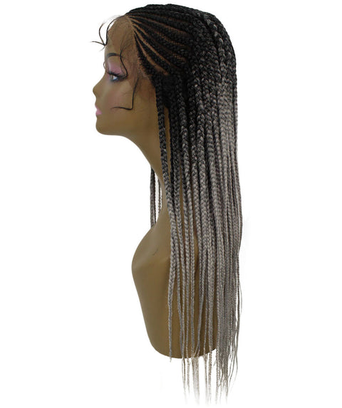 Malika Grey Ombre Cornrow Braided Wig