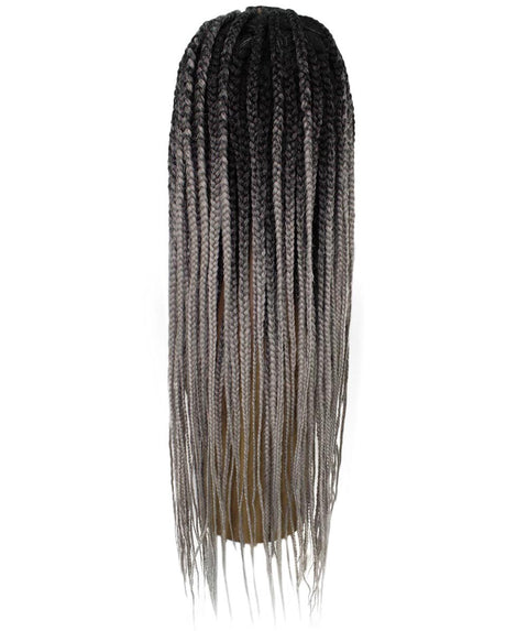 Malika Grey Ombre Cornrow Braided Wig
