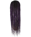Malika Black, Violet and Lilac Blend Cornrow Braided Wig