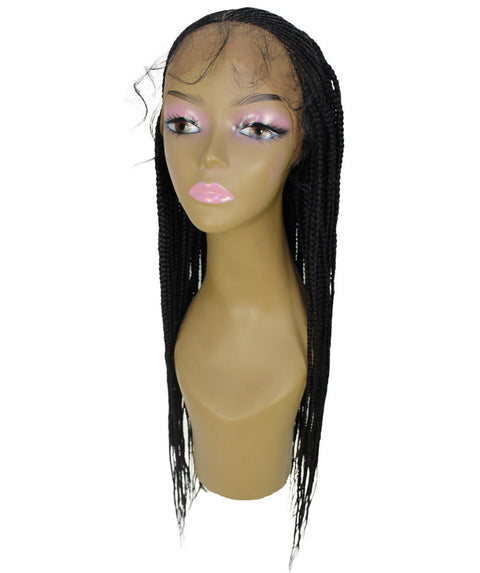 Shanelle Black Micro Cornrow Braided Wig