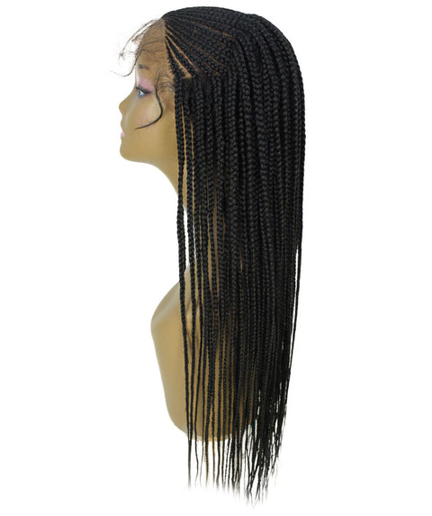 Shanelle Black Micro Cornrow Braided Wig